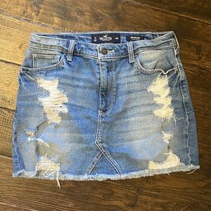 Hollister high-rise jean skirt